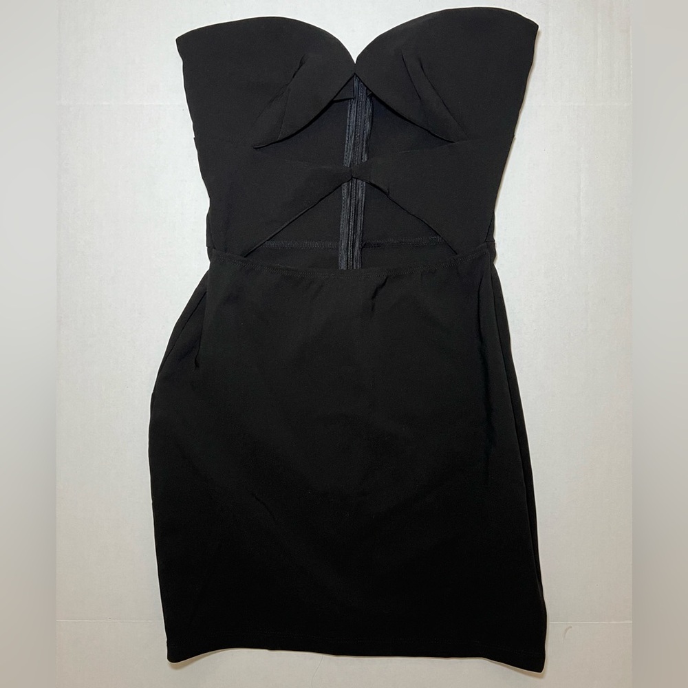Strapless cut-out black edikted mini dress